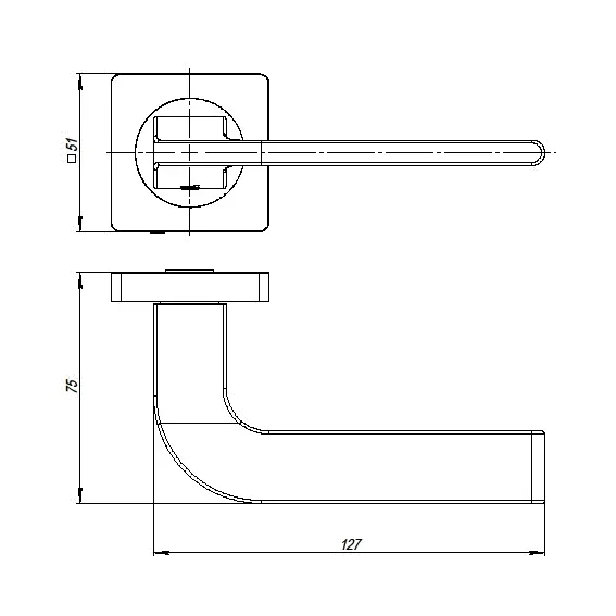 Ручка раздельная K.JK51.SPLINE (SPLINE JK) BL-24 черный
