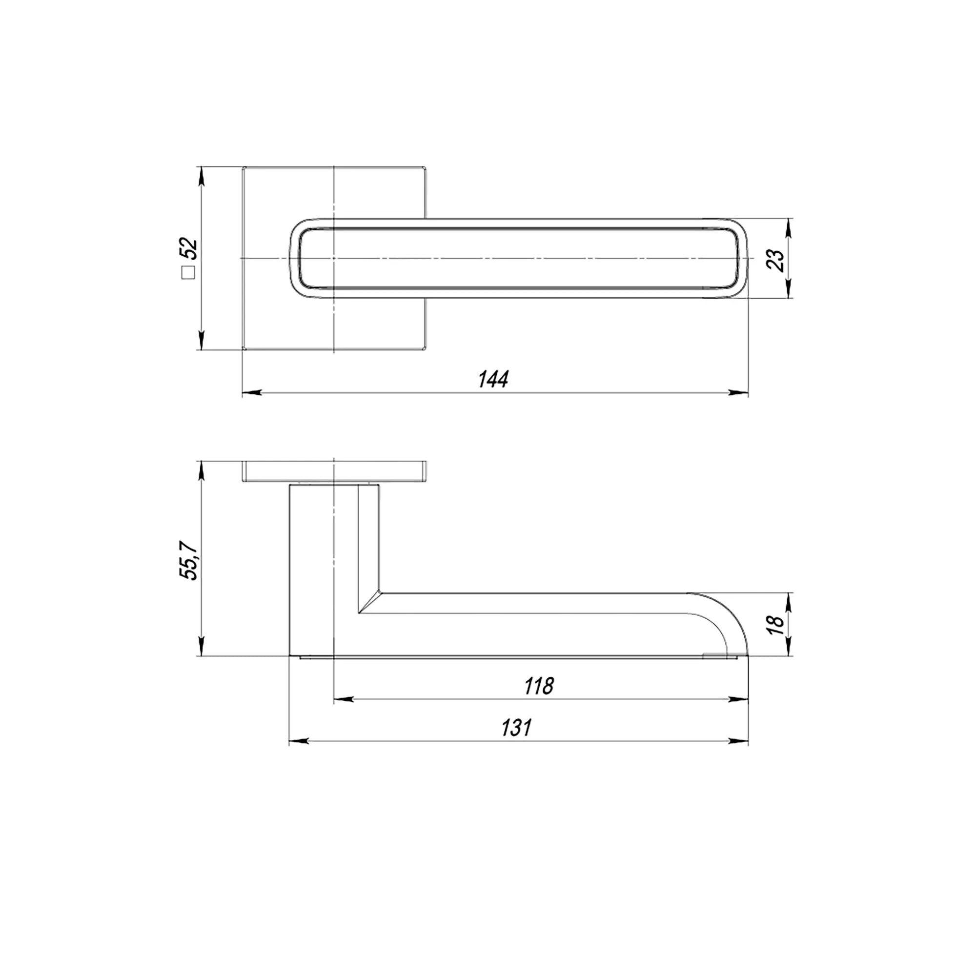 Ручка раздельная K.ARC.Q52.MARS BL/GR-24 черный/графит