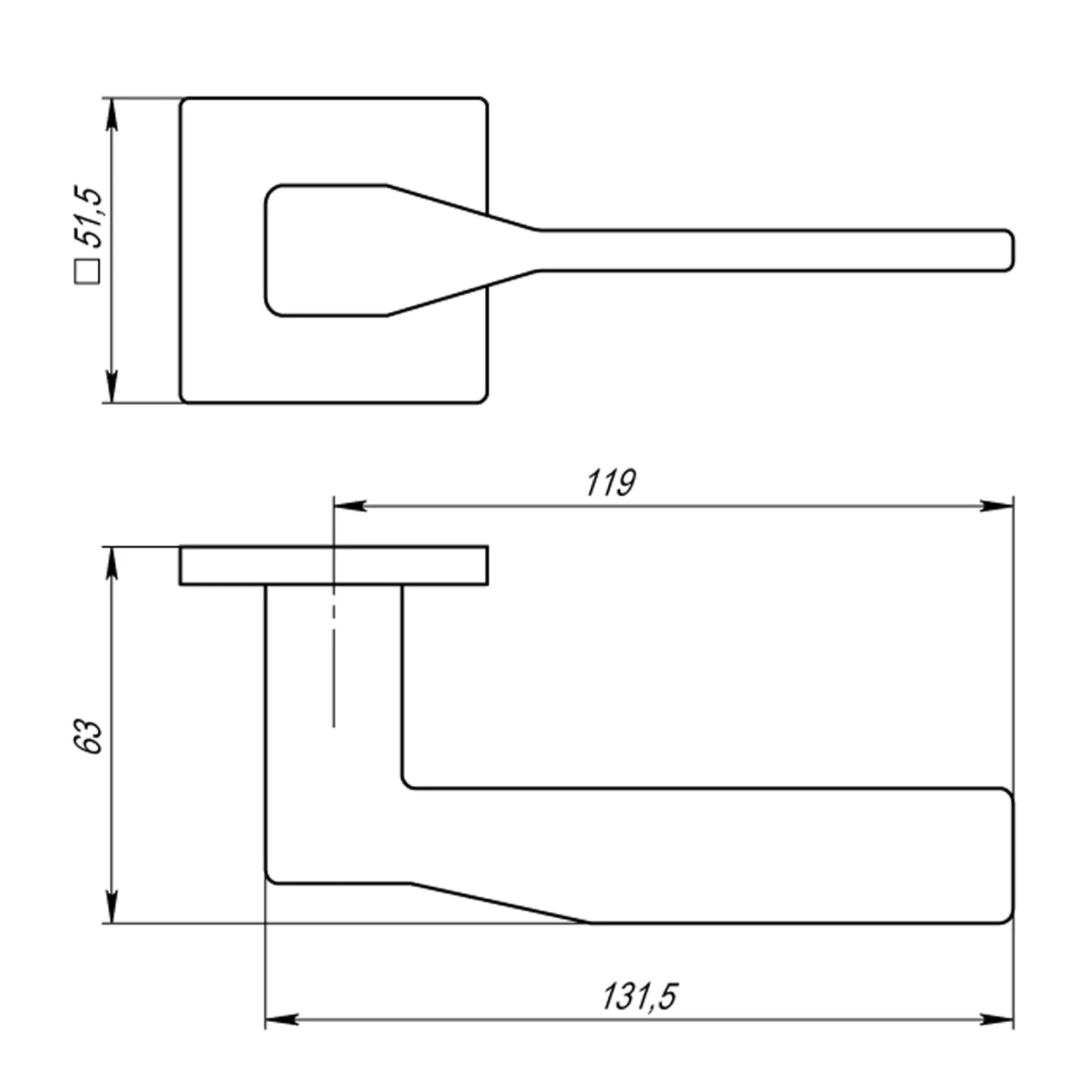 Ручка раздельная K.USS52.GRAND (GRAND USS) BL-26 черный