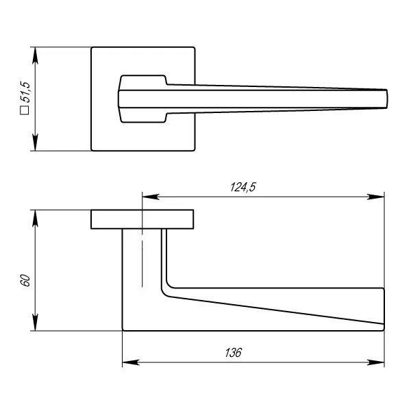 Ручка раздельная K.USS52.MORI (MORI USS) WH-19 белый