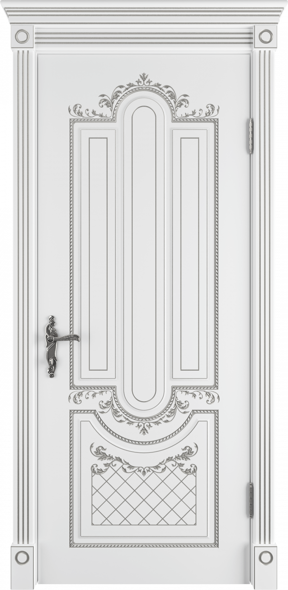 Александрия Эмаль белая патина серебро