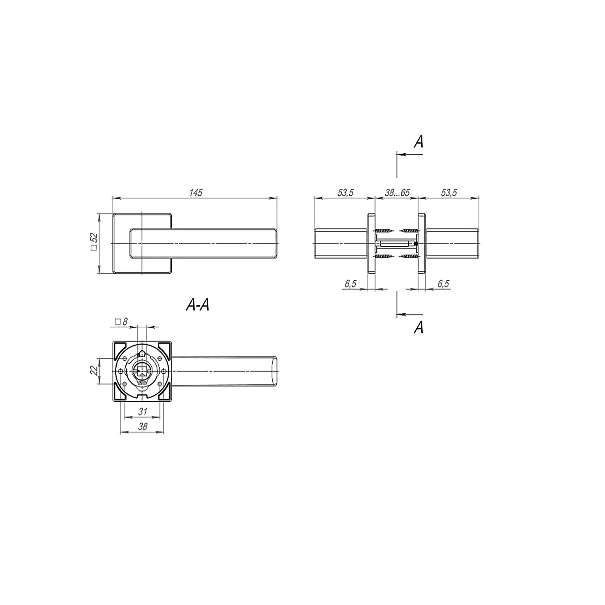 Ручка раздельная K.SL52.REDLINE (RED LINE SL) SSG-39 сатинированное золото