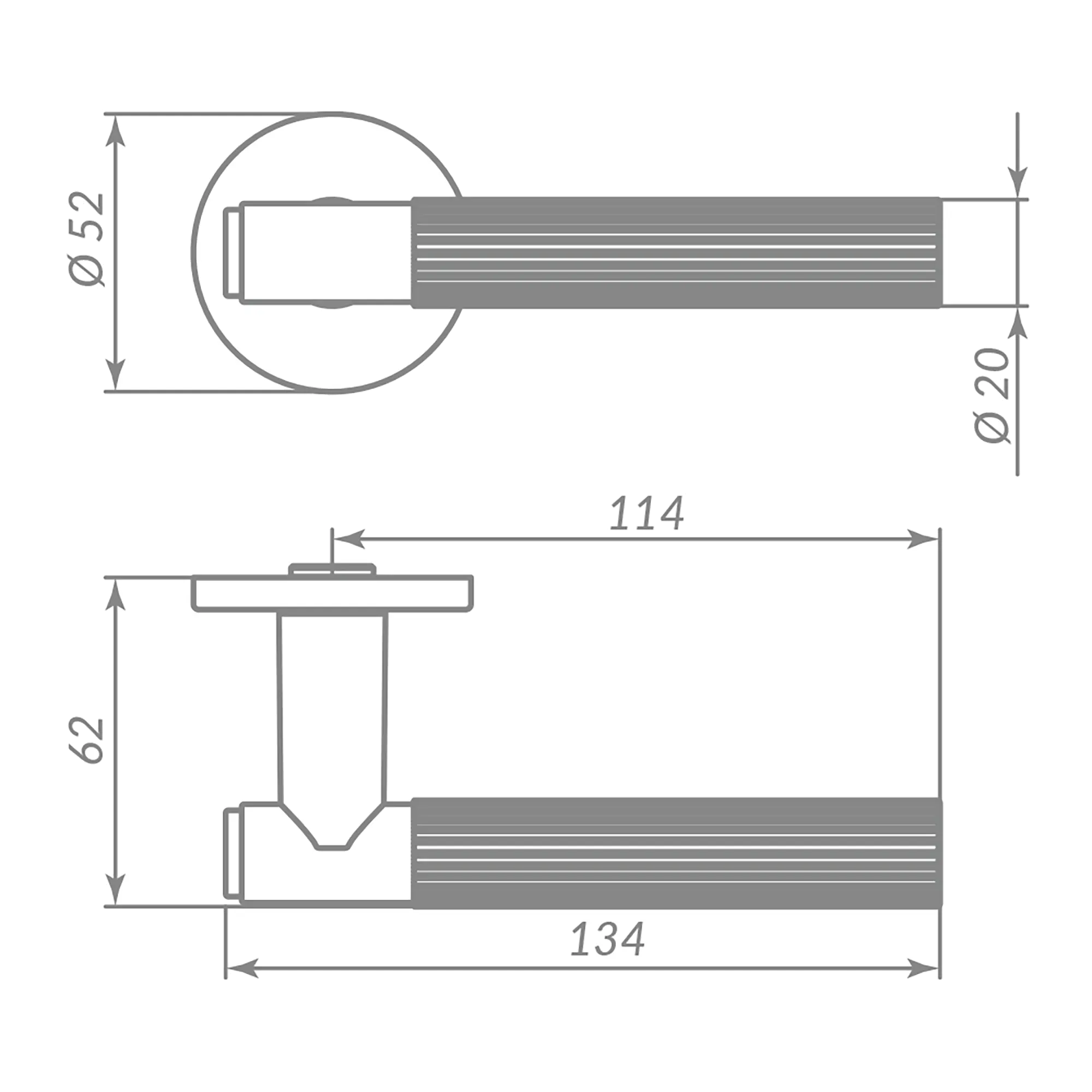 Ручка раздельная R.ARC.R52.FORM BL-24 черный