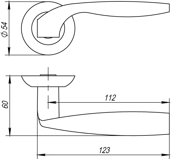 Ручка раздельная R.AR54.BOSTON (BOSTON AR) 140mm SN/CP-3 матовый никель/хром
