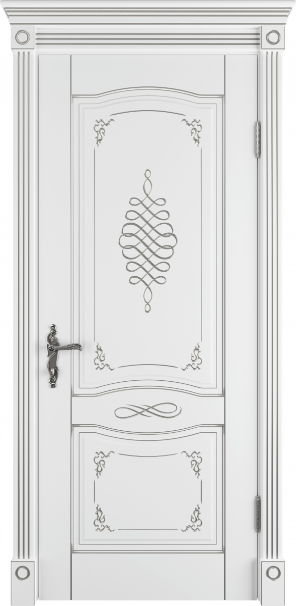 Веста Эмаль белая патина серебро