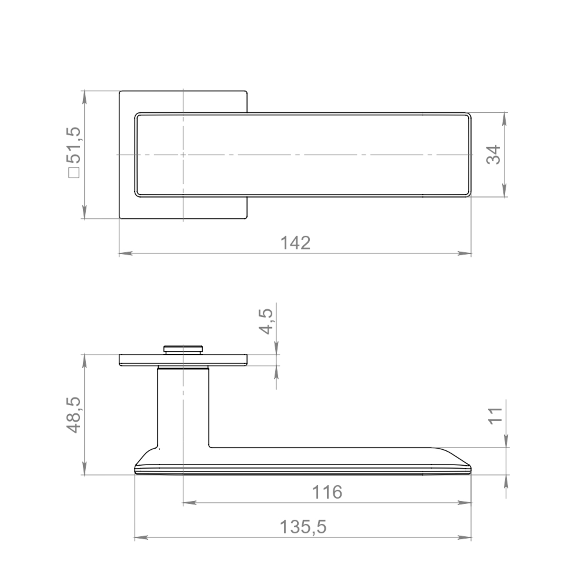 Ручка раздельная K.YM.CASTELLA MWSC-33 итальянский тисненый